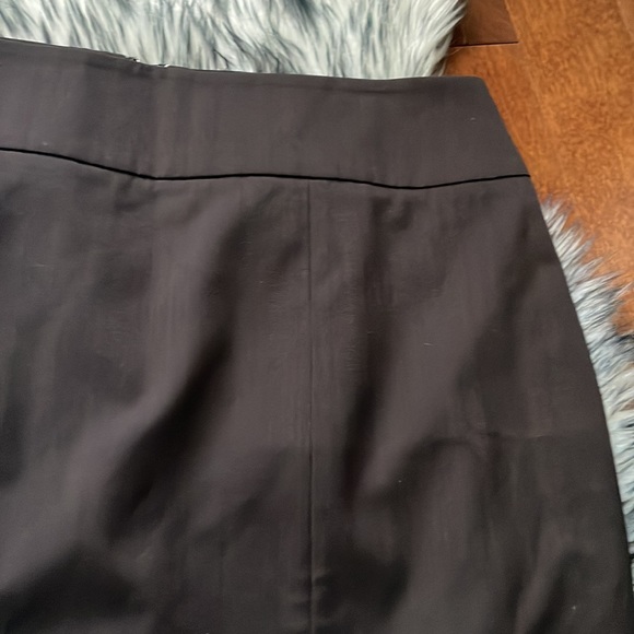 Brown RW & Co. Sarah Pencil Skirt with Ruffle - Picture 2 of 8